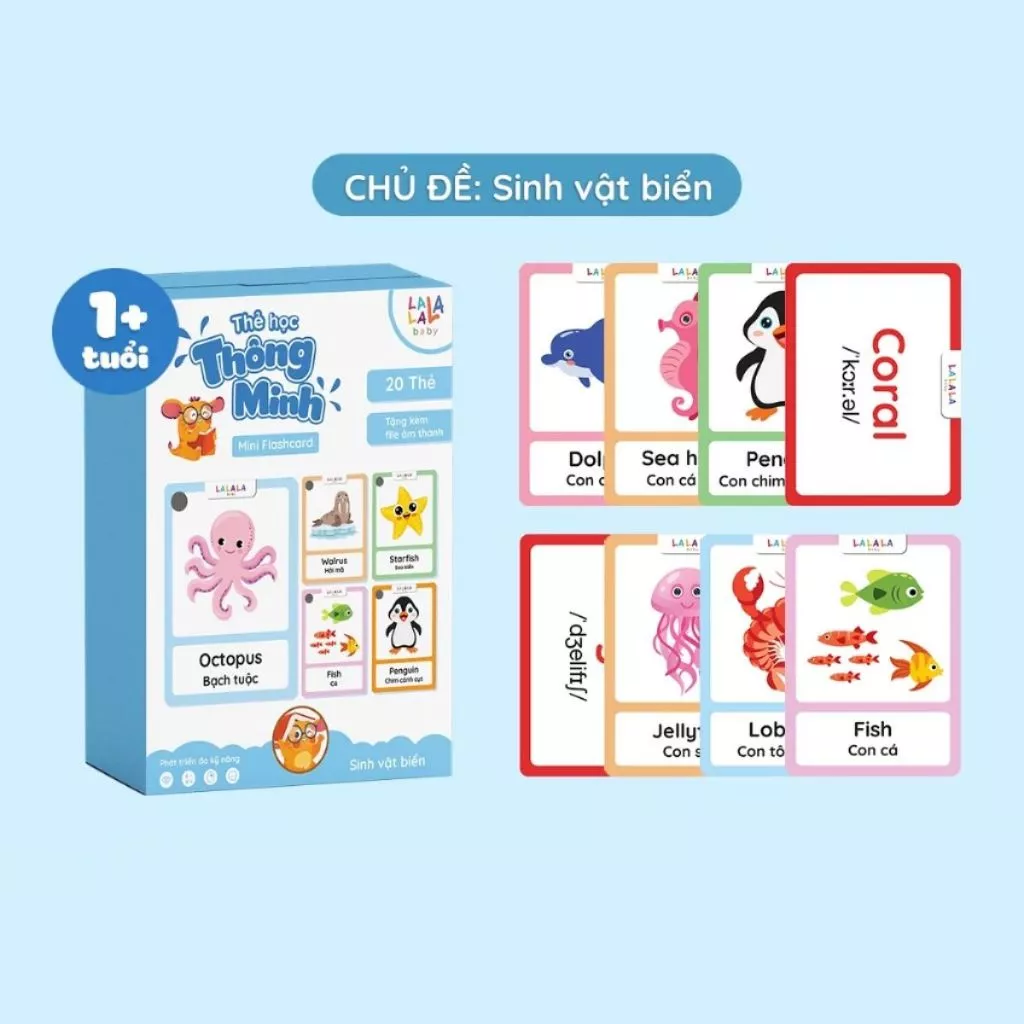 Bộ thẻ học thông minh Flashcard Mini song ngữ Anh-Việt